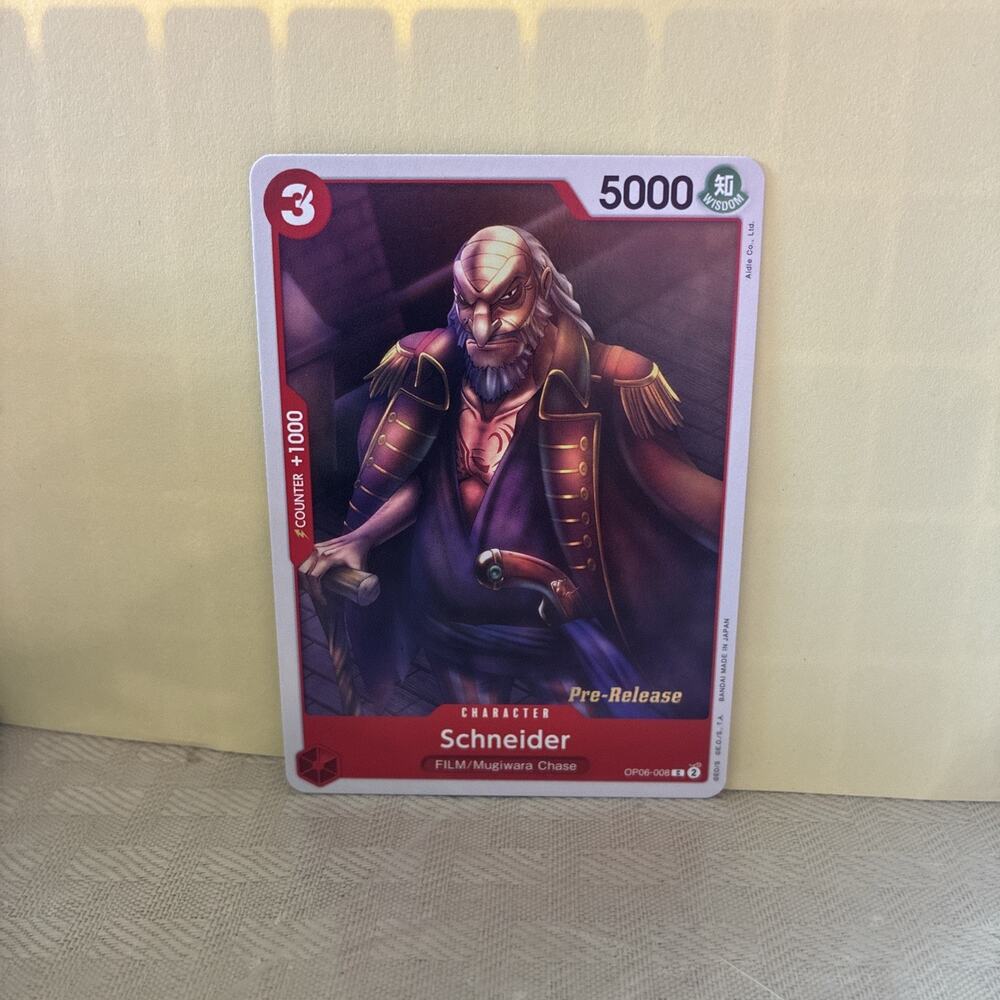 One Piece CCG Wings Of The Captain Schneider OP06-008 C Pre-Release Promo OP6668
